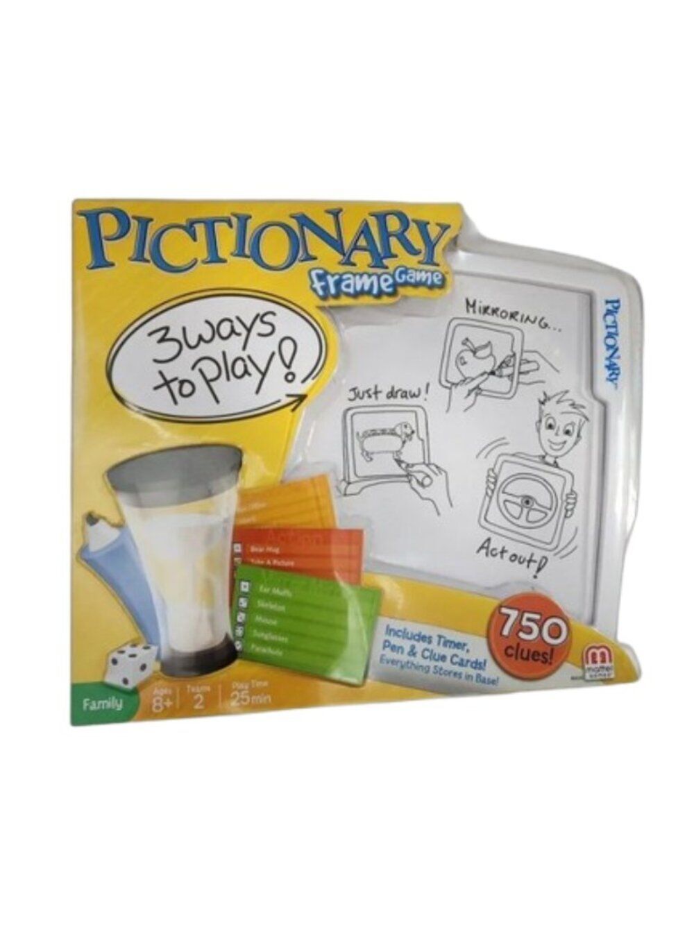 Mattel Pictionary Frame Game - 3 Ways to Play - Board Game Sealed NIB